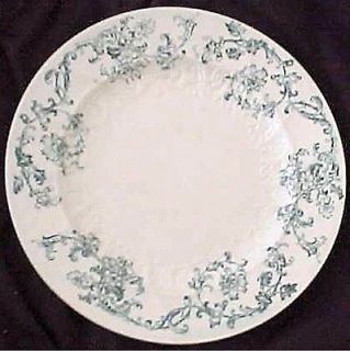   Victorian English Blue Transfer Floral Scroll Beatrice Dessert Plate