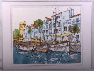 BERNARD DUFOUR, 20THC FRENCH IMPRESSIONIST WATERCOLOUR NAUTICAL BOATS 