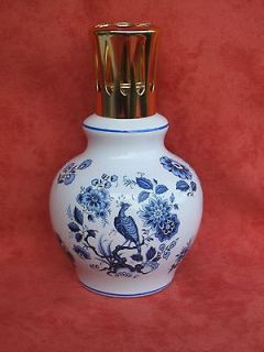Nice Lampe Berger perfume lamp with blue egret PB CEYLAN 1980