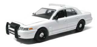 Greenlight 1/64 Blank White Ford Crown Vic Police Car   Great 4 