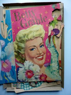 Vintage 1940s Betty Grable Paper Doll Set Twentieth Century Fox