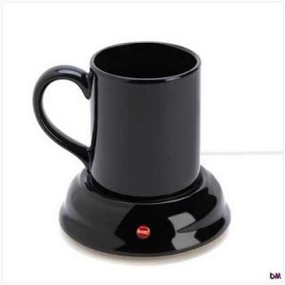   , Tea, Hot Chocolate, Soups with Stoneware Beverage Mug Warmer Set