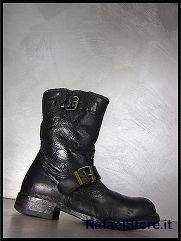 MOMA Womens Shoes Boots Cavallo Black Fur Inside Leather Black 