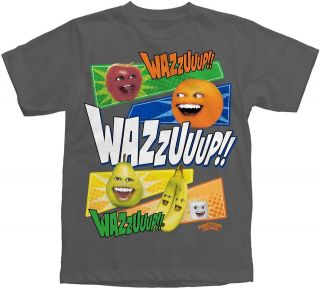 NEW Boys Youth Sizes Annoying Orange Wazzup Banana Apple Pear T shirt 