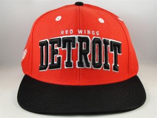 NHL DETROIT RED WINGS RETRO FLAT BILL SNAPBACK HAT CAP REEBOK NEW