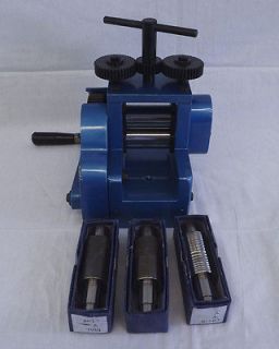 New Jewelers Combination Rolling Mill 3 Diameter And Extra Rollers 