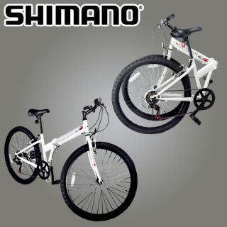 New 26 Inch Folding Mountain Bicycle Foldable Bike 6 Speed Shimano 