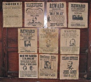 old west wanted posters in Western Americana