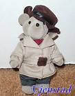 BEAR WEARING TRENCH COAT MOVEABLE ARMS,LEGS,HEAD TOY 4.5 FIGURE USED