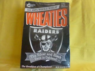 Oakland Raiders Wheaties cereal box full Never been open o)