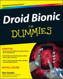 Droid Bionic for Dummies by Dan Gookin 2011, Paperback