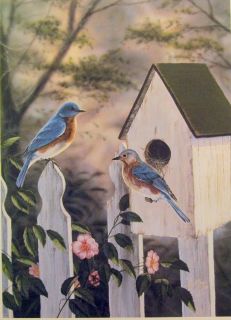 Rick Kelley Bluebird and Birdhouse Print
