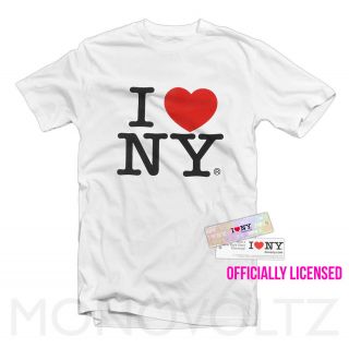 New Unisex WT I LOVE / Heart NY T Shirt Officially Licensed Tee Size 