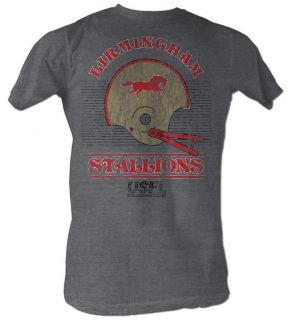 USFL Birmingham Stallions T shirt Football League Adult Red Tee Shirt