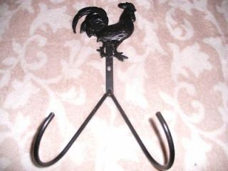 Country Primitive Black Metal Rooster (Wall HaNgErS/RaCk/HoOkS) for 