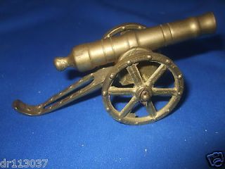 Vintage cast Brass Toy Cannon 5 inches in very good condition