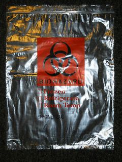 Lot of 50 Bio hazard Hazardous 12x16in Medical Biological Waste 