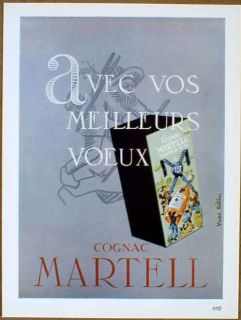 1953 COGNAC MARTELL French Advert Ad CORDON BLEU