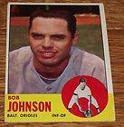 1963 Topps SET BREAK Semi High #504 Bob Johnson Orioles