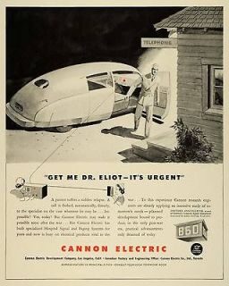 1943 Ad Cannon Electric Hospital Signal Paging Systems Dr Eliot 