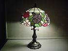 LOOK STAINED GLASS BOEHM/TIFFANY/PAIRPOINT FLOWER STYLE LAMP BOUDOIR 