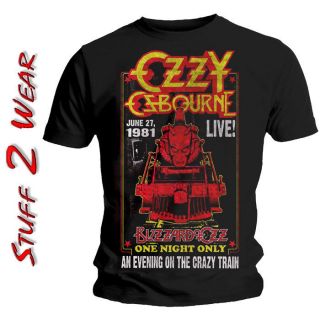   Crazy Train T Shirt OFFICIAL Live Blizzard of Ozz Randy Rhoads