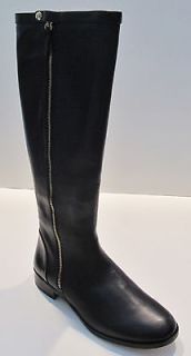 Crew Harper Leather Boots with Extended Calf 9 Black