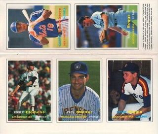   sheet BB Card Price Guide Monthly   Roger Clemens, Wade Boggs, Paul