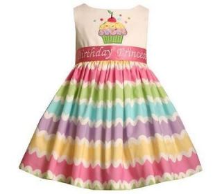 Bonnie Jean Toddler Girls Princess Rainbow Cupcake Birthday Party 