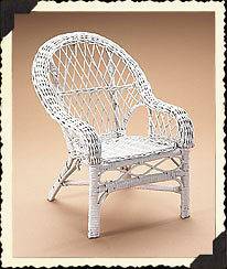 Boyds Valeries Relaxin Chair White Wicker 9.50 NWT