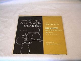 Brahms Quintet in b minor opus 115 The fine arts quartet CS 202