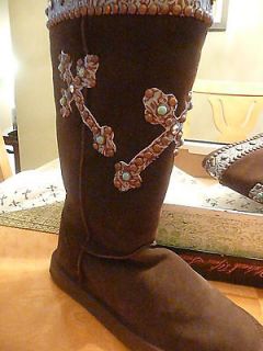 GYPSY SOULE Brown Italian leather bootsLotus size6
