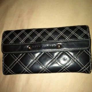 Marc Jacobs Black Quilted Wallet Made In Italy Authentic