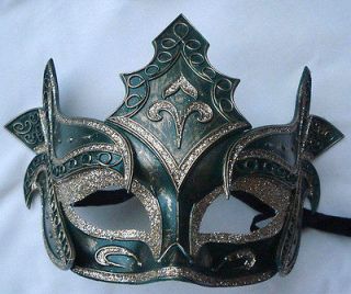 VENETIAN PRINCE Mens Antique Green Mask Costume Masquerade MARDI 