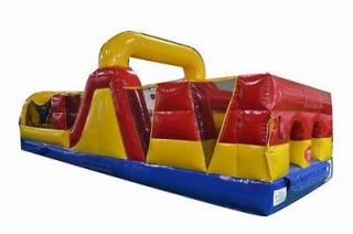   Inflatable Obstacle Course Slide Rock Wall Bounce House Moon Jump 30