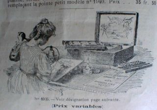 CATALOG FRENCH PYROGRAPHY TOOLS BOURGEOIS AINE 1913