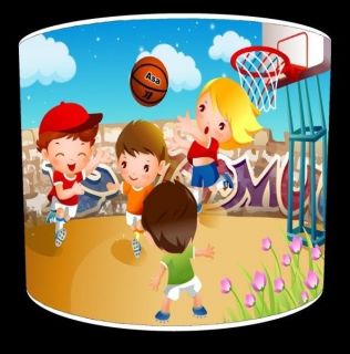 Children Basketball Sports Drum Lamp Shades Ceiling Lights Table
