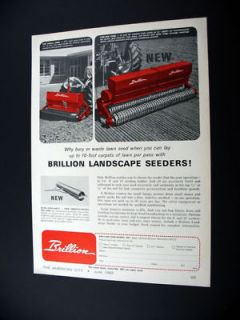 Brillion Landscape Lawn Seeder Seeders 1965 print Ad