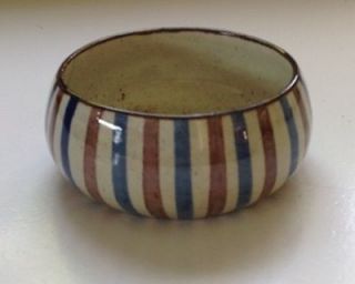 Denmark 2 tall Pottery Bowl   speckled with blue and brown vertical 