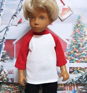 Fits 16 Inch Gregor (Sasha) .. Boy Doll Red & White Baseball Style 