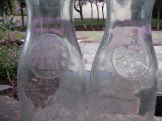 Vintage Glass Water Jar 1976 Liberty Bell & Eagle Design