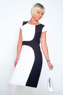 Black & White Daisy May Dress 60s Style Mary Quant geo dress Mod 