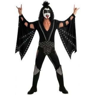 Dlx The Demon KISS Adult 70s Gene Simmons Halloween Costume in Std 