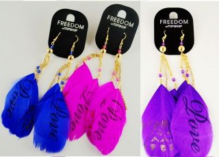 E428 FREEDOM at TOPSHOP Long Tassel Love Feather for Cocktail Dress 
