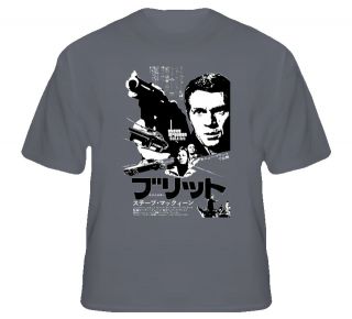 Steve Mcqueen Bullitt 70s Classic Movie Japan T Shirt T shirt