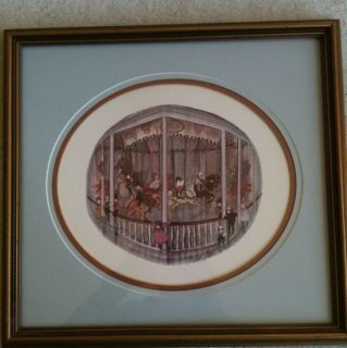 Carousel Queen (Retired), P. Buckley Moss Print, Framed And Matted