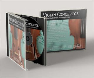 VIOLIN CONCERTOS Classical Sheet Music PDF Digital Mega Collection CD 