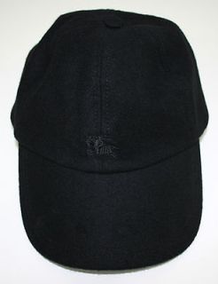 BURBERRY Black Wool Cap Hat ONE SIZE *Made in England*