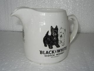 Rare Vintage Buchanans Black & White Whisky Mug / Jug, Scotland