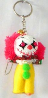 STRING DOLL KEYCHAINS; PENNYWISE THE CLOWN